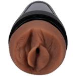 Masturbatore vaginale con texture realistica, color caramello - immagine 4