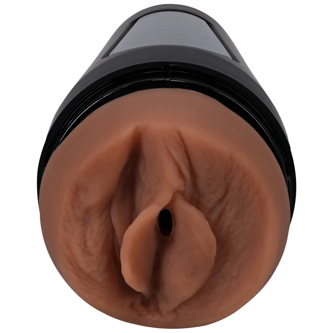Masturbatore vaginale con texture realistica, color caramello - immagine 4