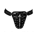 Perizoma da uomo con gabbia di castità e pouch in ecopelle per un look kinky – Male Power - immagine 2