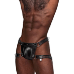 Perizoma BDSM da uomo con lucchetto di castità per un look audace e aderente – Male Power - immagine 4