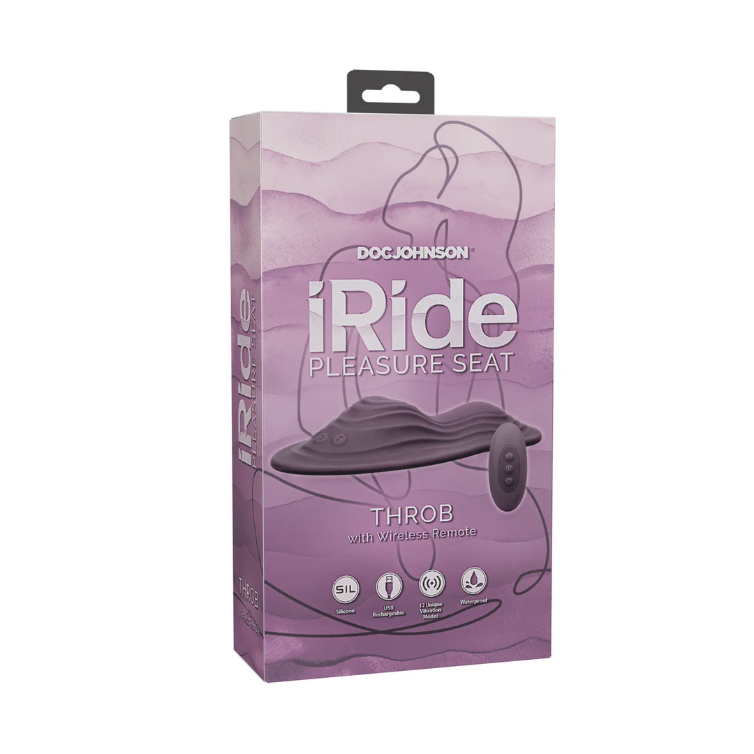 6020-05-BX-2 Seduta del piacere Doc Johnson iRide Throb, viola tenue - immagine 1