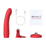 Vibratore – Touch Sense con ventosa, senza mani – Lovense rosso Lovense - immagine 5