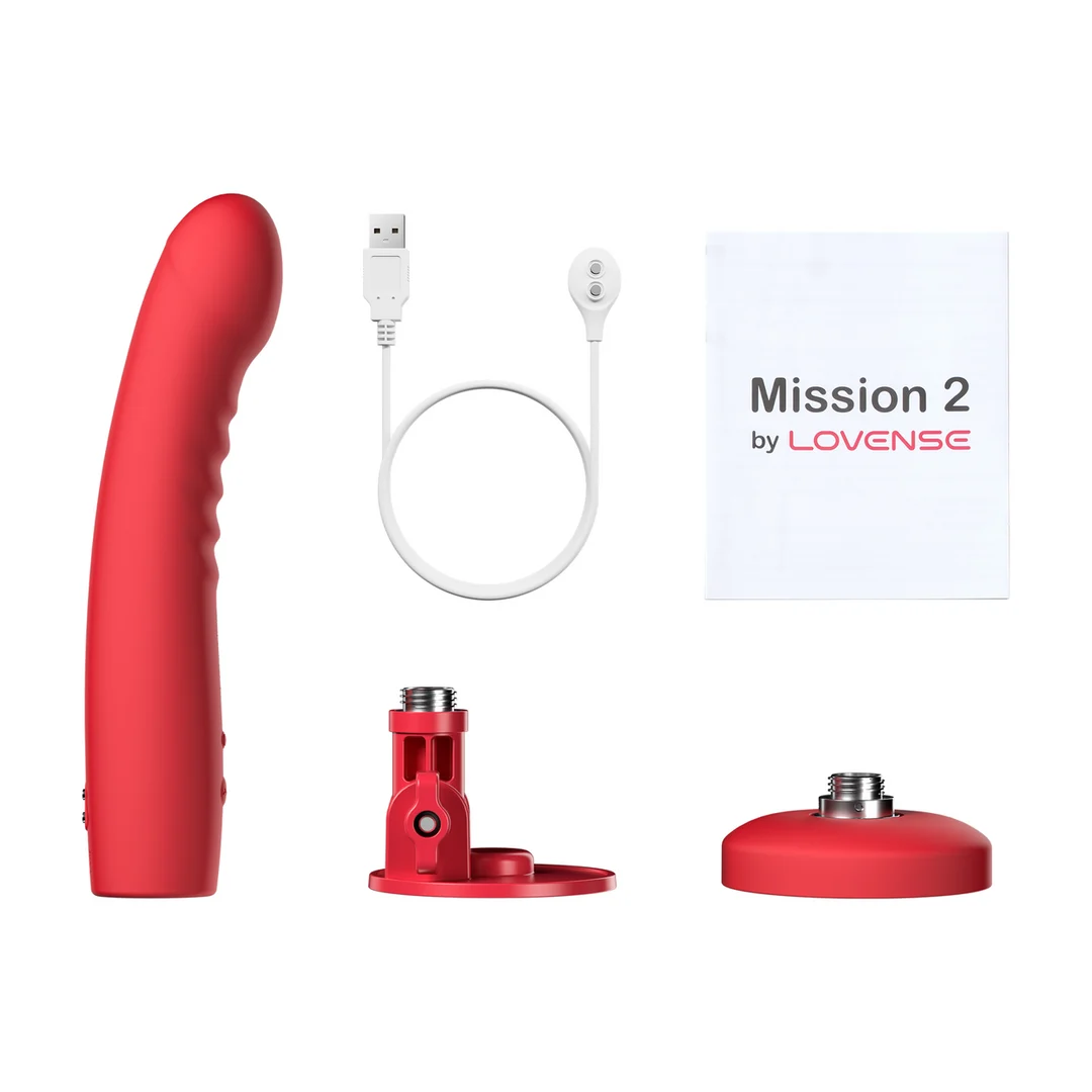 Vibratore – Touch Sense con ventosa, senza mani – Lovense rosso Lovense - immagine 5