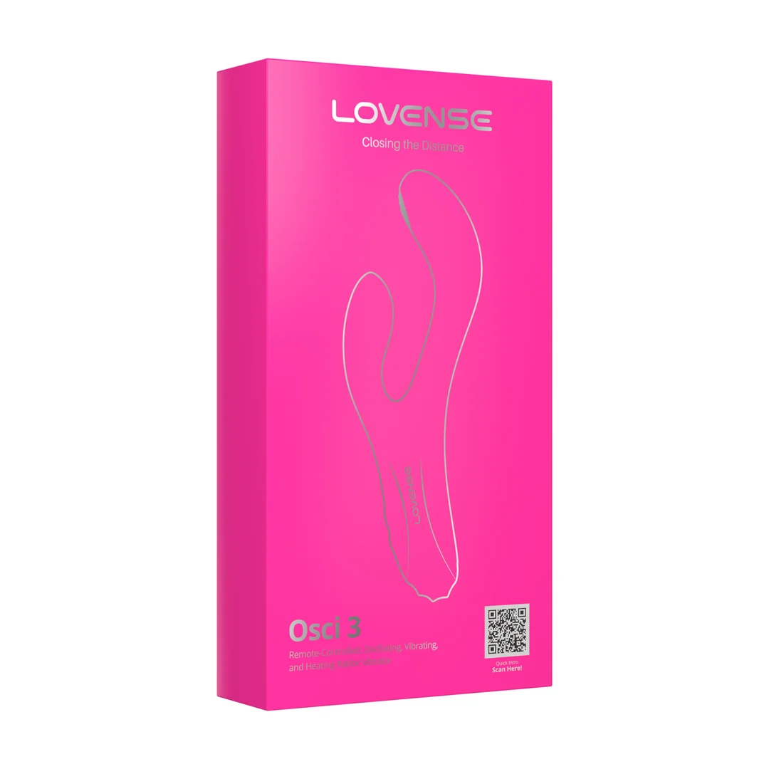Vibratore rabbit Lovense, rosa, oscillante e riscaldante con telecomando - immagine 1
