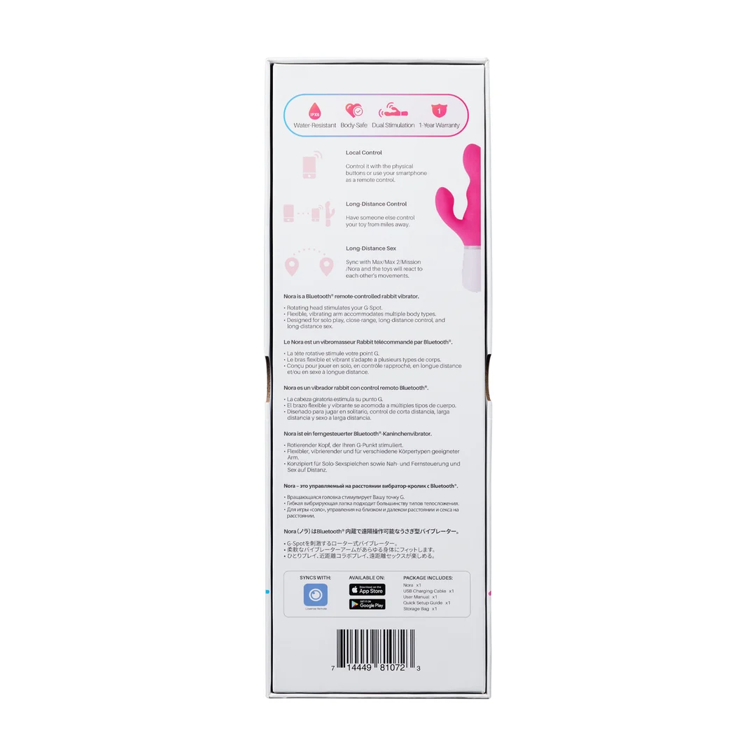Vibratore rabbit – telecomando Bluetooth – Lovense rosa Lovense - immagine 2