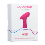 Vibratore bullet controllato tramite app, con ampia superficie di contatto curva, rosa Lovense