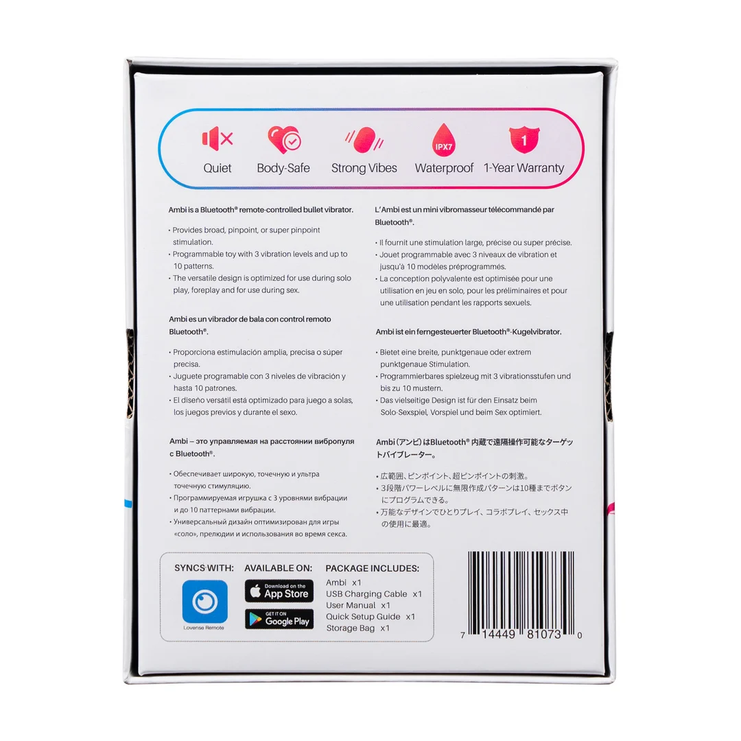 Vibratore bullet controllato tramite app, con ampia superficie di contatto curva, rosa Lovense - immagine 2