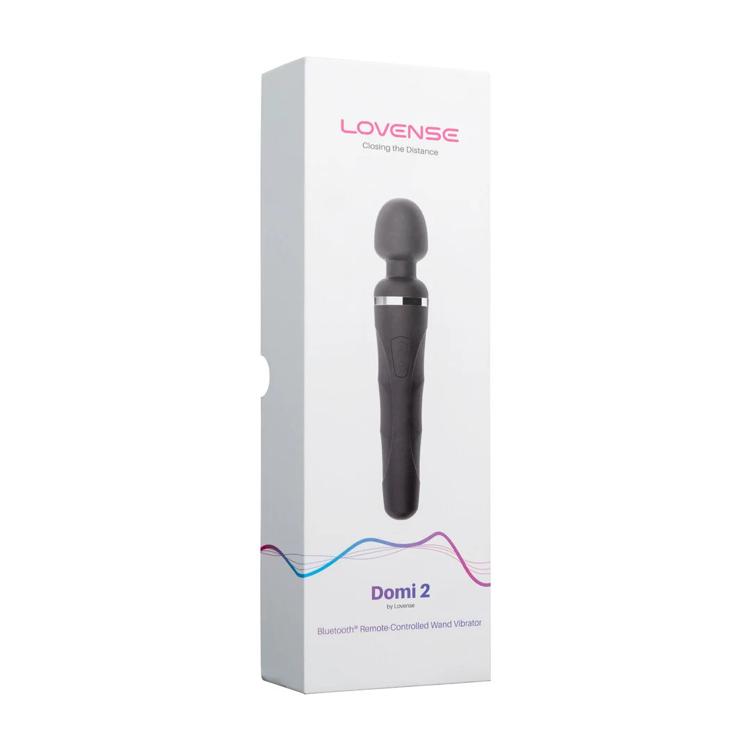 Vibratore wand con controllo tramite app Bluetooth – Lovense Domi 2 nero Lovense - immagine 1