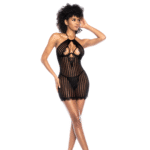 Babydoll sexy con righe verticali e pizzo per una silhouette raffinata - LIN - immagine 14