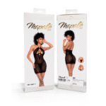 Babydoll sexy con righe verticali e pizzo per una silhouette raffinata - LIN - immagine 10