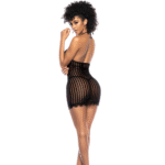 Babydoll sexy con righe verticali e pizzo per una silhouette raffinata - LIN - immagine 16