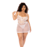 Babydoll con bustino in pizzo e perizoma per valorizzare le tue curve – LIN - immagine 3