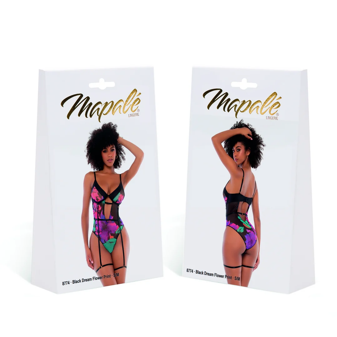 Teddy Mapalé con fantasia floreale nera - immagine 9