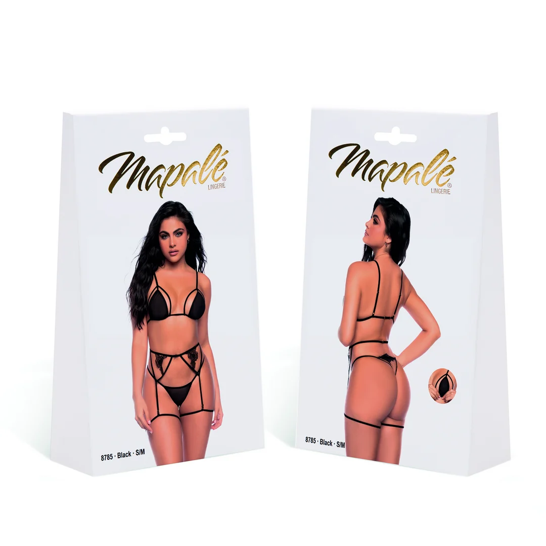 Set Mapalé da tre pezzi nero - immagine 1