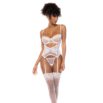 Completo reggicalze in pizzo con bustier seducente per silhouette curvy - SexyPlus - immagine 10