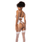 Completo reggicalze in pizzo con bustier seducente per silhouette curvy - SexyPlus - immagine 7