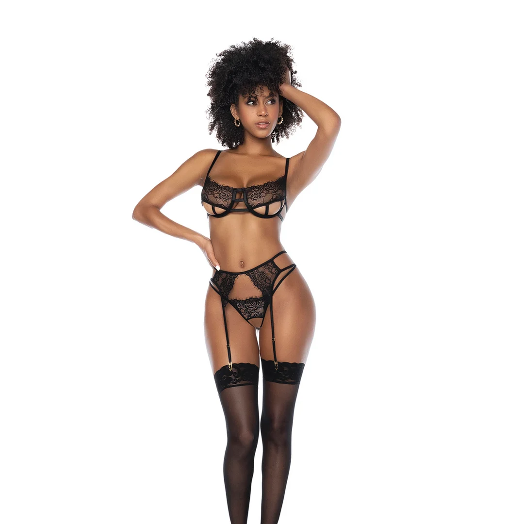 Completo reggiseno a coppe aperte Yours Truly - immagine 3