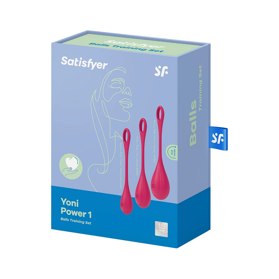 9043842-2 Set di palline di Kegel dalla texture morbida – Yoni Power 1 - Set di palline di Kegel - Rosso - immagine 1