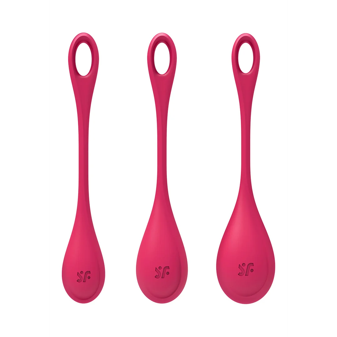 Set di palline di Kegel dalla texture morbida – Yoni Power 1 - Set di palline di Kegel - Rosso - immagine 2