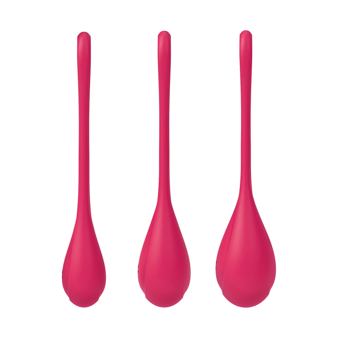 Set di palline di Kegel dalla texture morbida – Yoni Power 1 - Set di palline di Kegel - Rosso - immagine 3