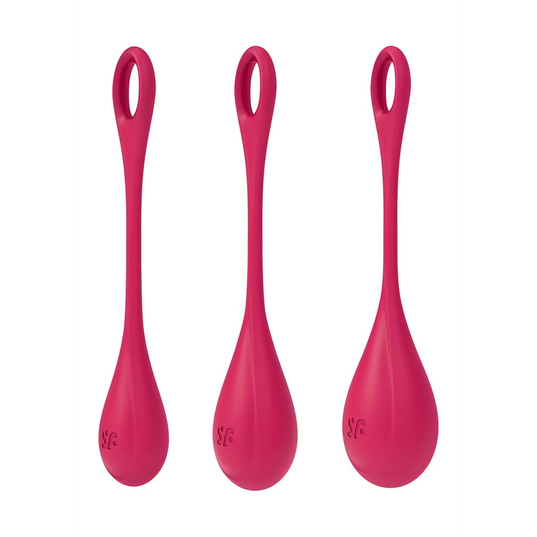 Set di palline di Kegel dalla texture morbida – Yoni Power 1 - Set di palline di Kegel - Rosso - immagine 5