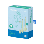 Sex toy per allenare il pavimento pelvico, dalla forma morbida – Yoni Power 2 – Set di palline Kegel – Verde chiaro