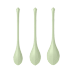 Sex toy per allenare il pavimento pelvico, dalla forma morbida – Yoni Power 2 – Set di palline Kegel – Verde chiaro - immagine 3