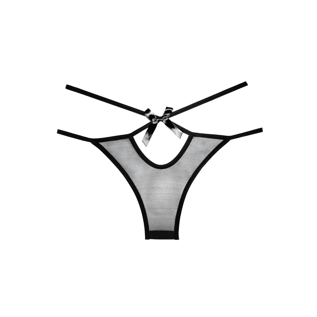 Calze trasparenti con fasce decorative per un look malizioso – Naughty Vanilla - immagine 2