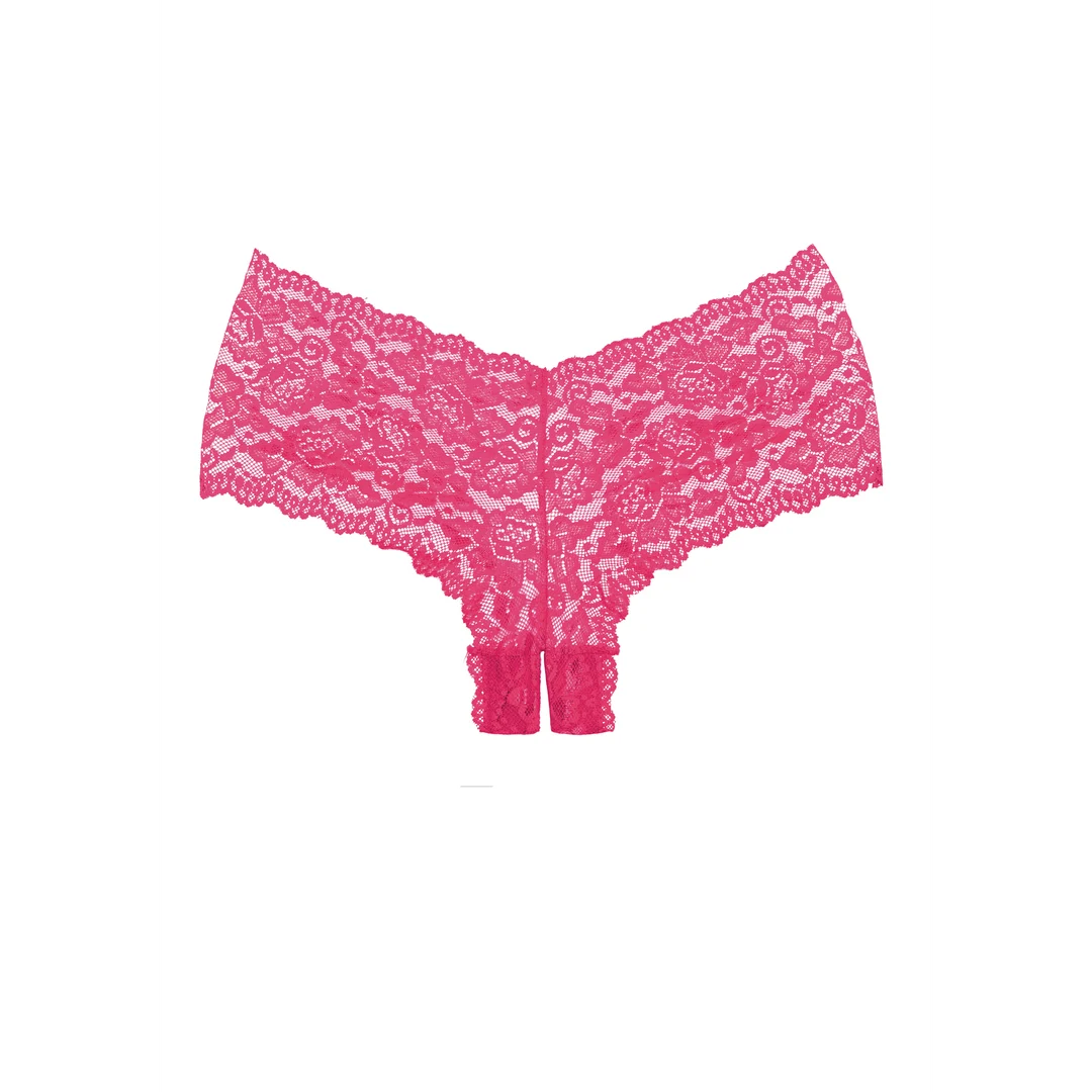 A1073PNK-OS-11 Slip in pizzo senza cavallo Candy Apple - immagine 1