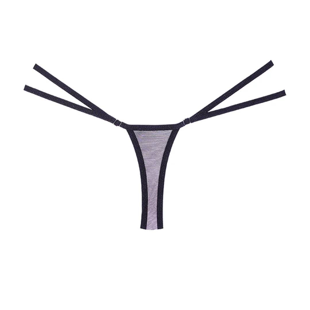 Perizoma Allure in pizzo e mesh, nero - immagine 3