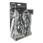 Pinze per capezzoli Monarch Noir nere con catena