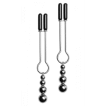 Set decorativo di pinze per capezzoli XR Brands con perline triple - immagine 3