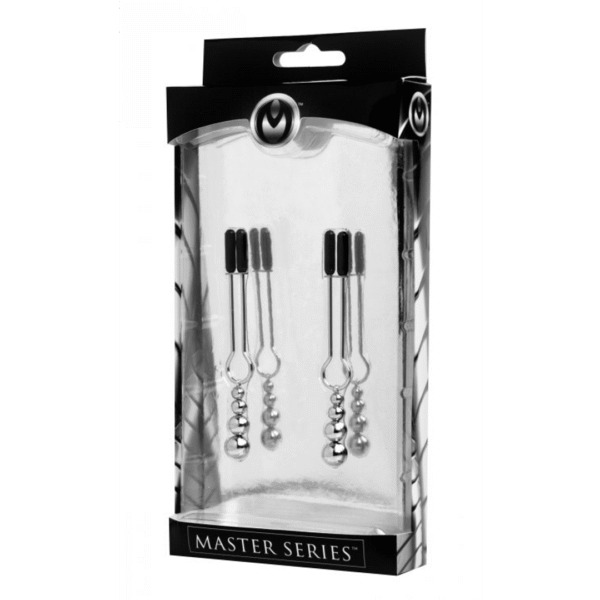 Set decorativo di pinze per capezzoli XR Brands con perline triple
