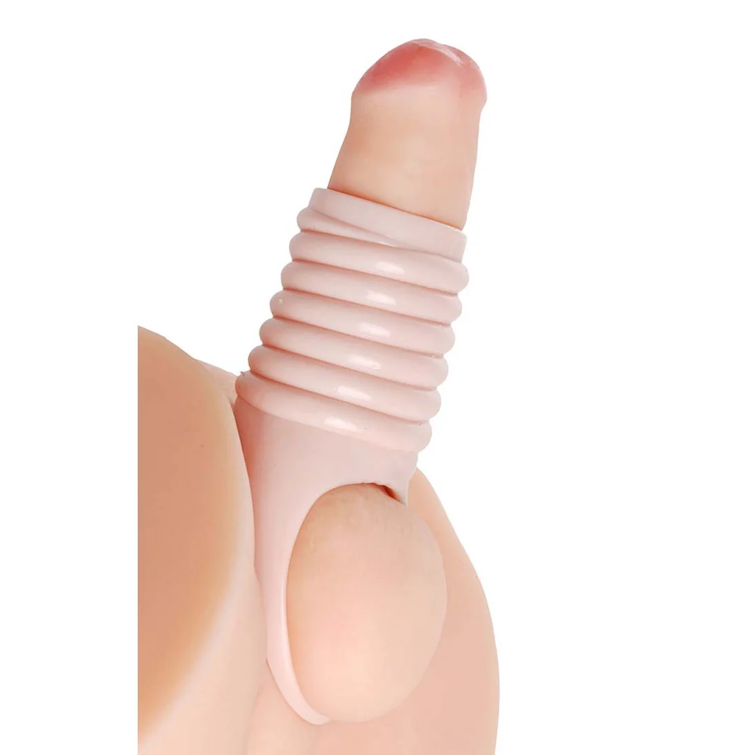 Guaina per il pene XR Brands Echt Ruim Geribbelde Penisvergroting - immagine 4