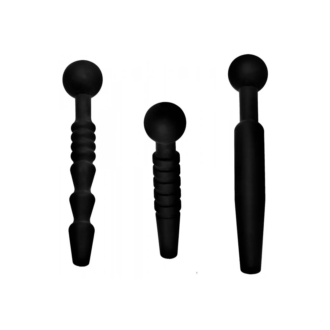 XR Brands Dark Rods, set di plug uretrali in silicone - immagine 2
