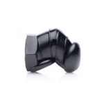 Gabbia di castità nera XR Brands con borchie - immagine 2