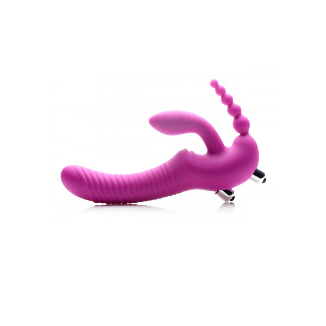 Vibratore senza imbracatura con tripla stimolazione per chi lo indossa e il partner: Regal Rider XR Brands - immagine 5