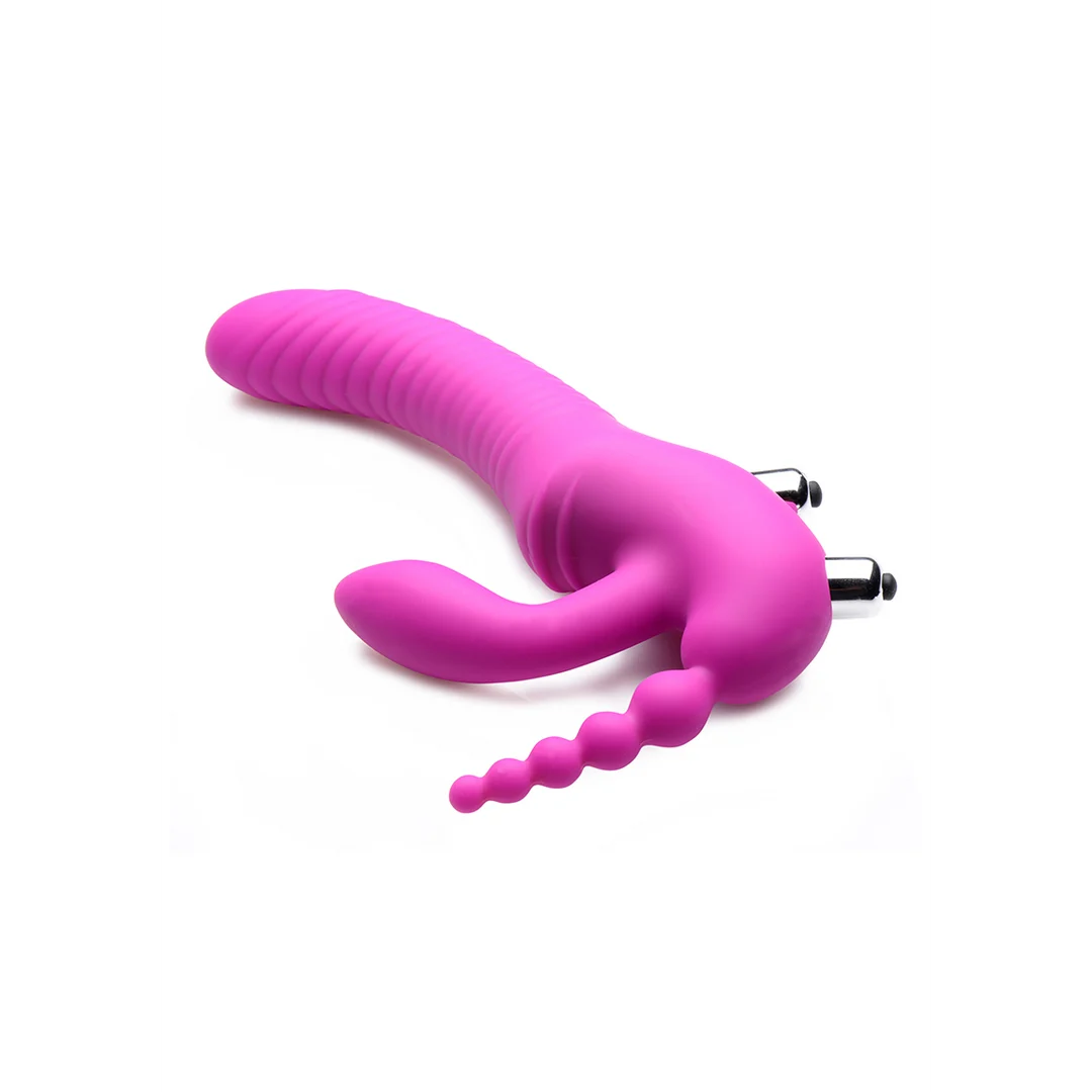 Vibratore senza imbracatura con tripla stimolazione per chi lo indossa e il partner: Regal Rider XR Brands - immagine 2