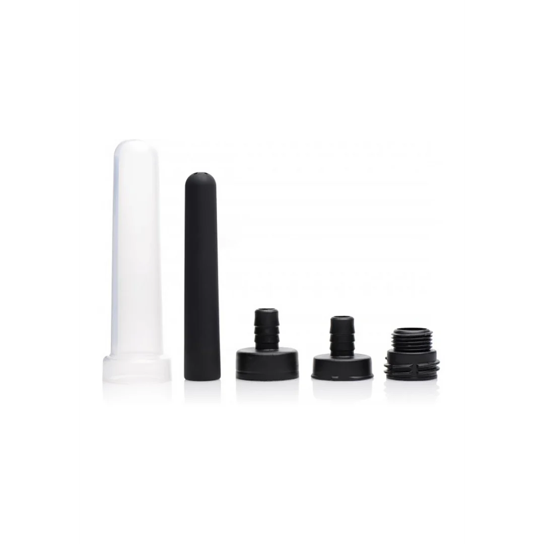 Doccia anale – Set da viaggio per clistere con adattatore per bottiglia d’acqua, beccuccio in silicone e 3 adattatori – Unisex – Clean Stream – 5 pezzi - immagine 2