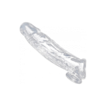 XR Brands guaina per pene realistica trasparente con anello allungatesticoli - immagine 4