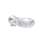 XR Brands guaina per pene realistica trasparente con anello allungatesticoli - immagine 2