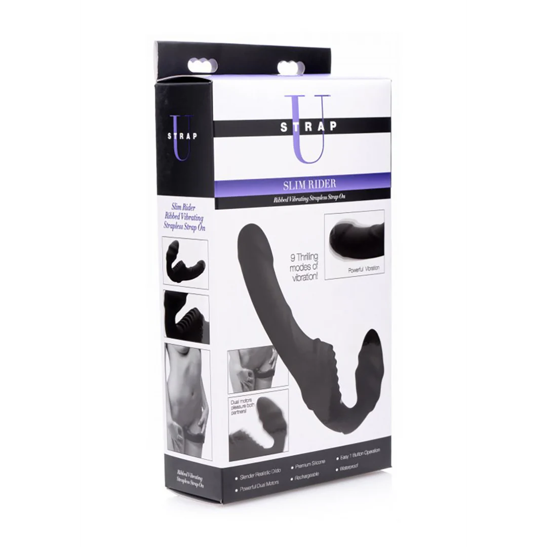 XR Brands Slim Rider vibratore con nervature - immagine 1