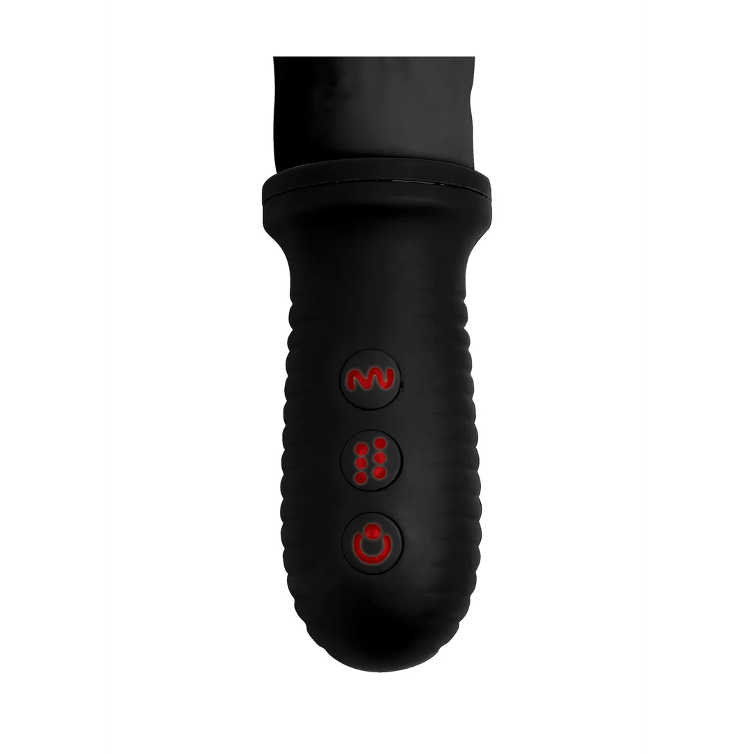 Vibratore realistico con vibrazione e movimento automatico di spinta, nero, XR Brands - immagine 2