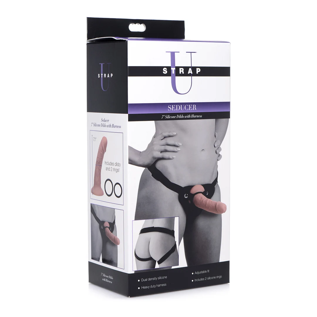 Seducer dildo in silicone con imbracatura, 7 / 18 cm - immagine 1