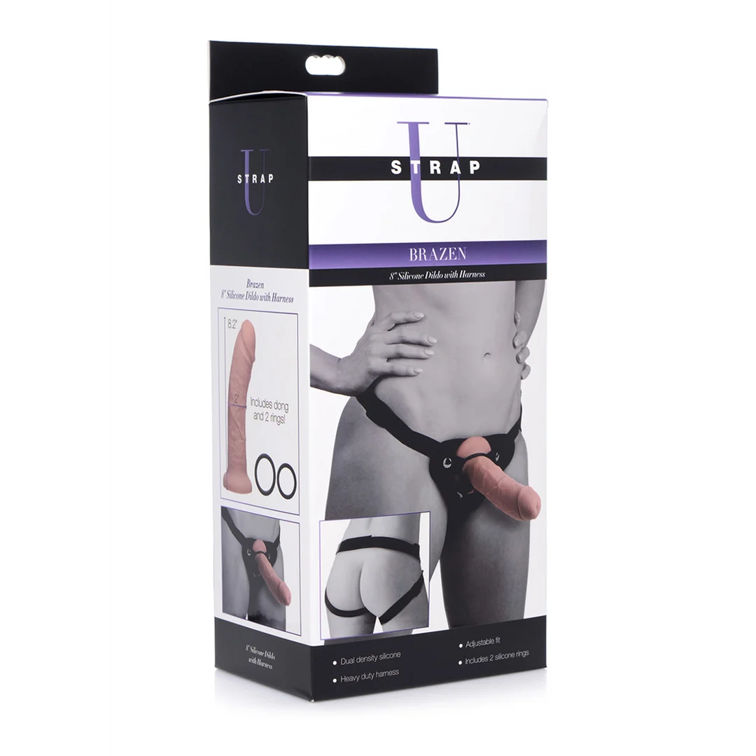 AG424-2 Brazen dildo in silicone con imbracatura regolabile - immagine 1