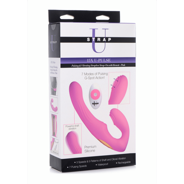 XR Brands U Pulse strap on senza imbracatura