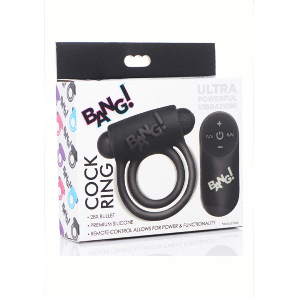 Anello fallico in silicone XR Brands con vibratore bullet e telecomando