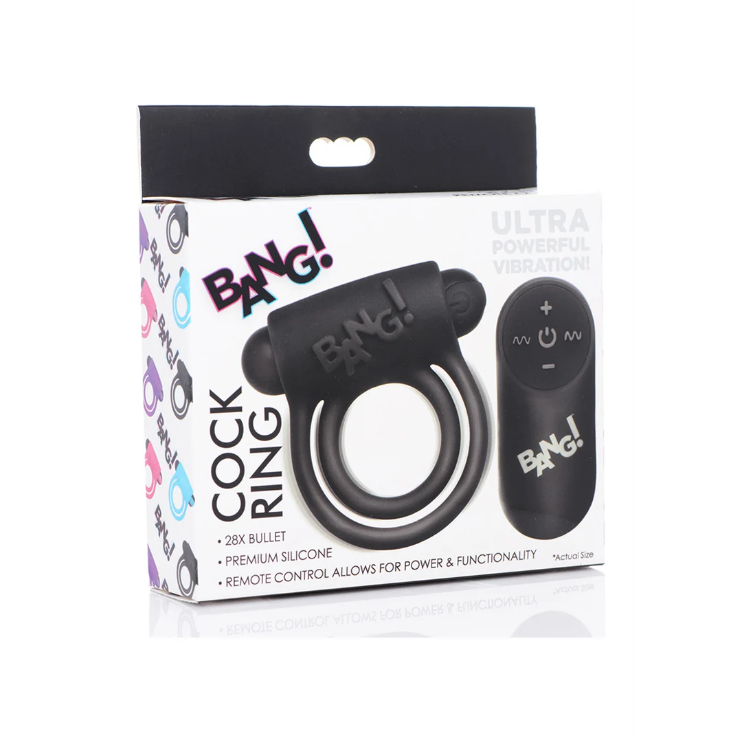 Anello fallico in silicone XR Brands con vibratore bullet e telecomando - immagine 1
