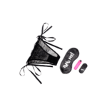 Power Panty con slip in pizzo, pallina vibrante e benda - immagine 6