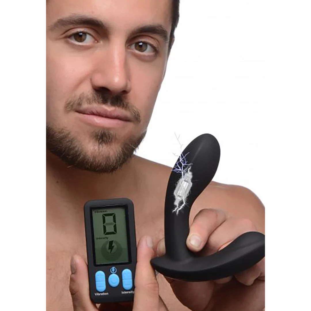 Stimolatore prostatico con telecomando – E Stim Pro massaggiatore prostatico vibrante in silicone + telecomando - immagine 3